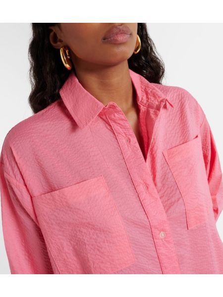 Βαμβακερό πουκάμισο Jade Swim ροζ