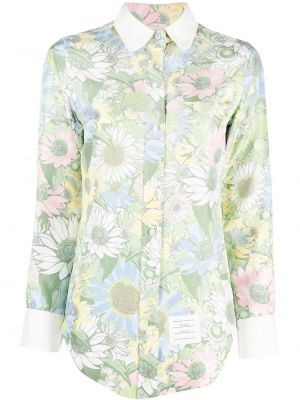 Camicia a fiori Thom Browne verde