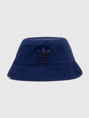 Памучна шапка с козирки Adidas Originals синьо
