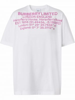 Trykt t-skjorte Burberry hvit