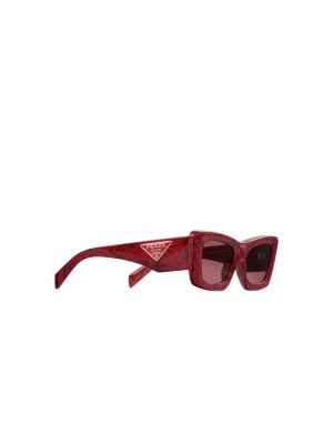 Okulary przeciwsłoneczne Prada czerwone