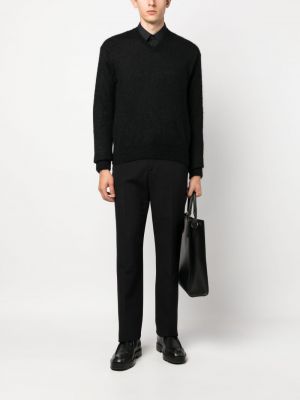 Pletený svetr s výstřihem do v Tom Ford černý
