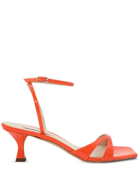 Kožené sandále Casadei oranžová