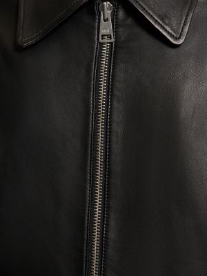 Kožená bunda Ami Paris čierna