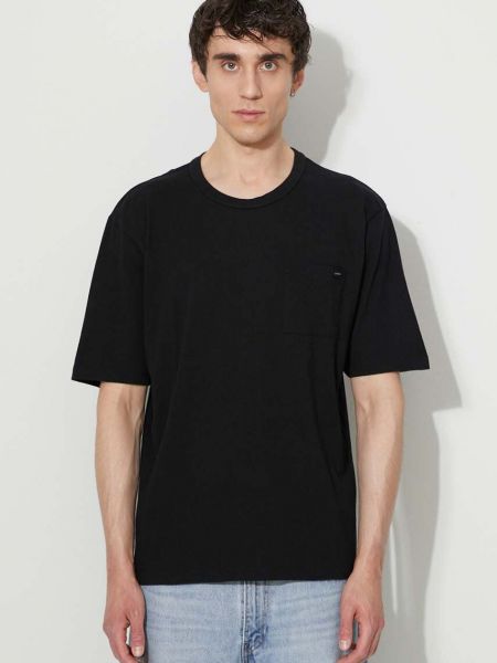 Bavlněné tričko Edwin černé