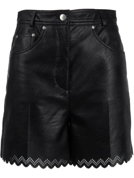 Shorts en cuir Stella Mccartney noir