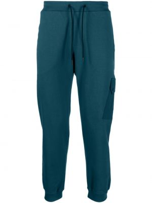 Памучни спортни панталони Paul & Shark синьо