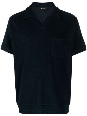 Flisas polo marškinėliai A.p.c. mėlyna