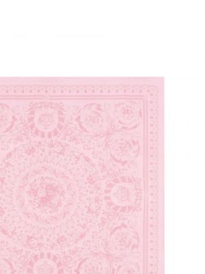 Echarpe en soie à imprimé Versace rose