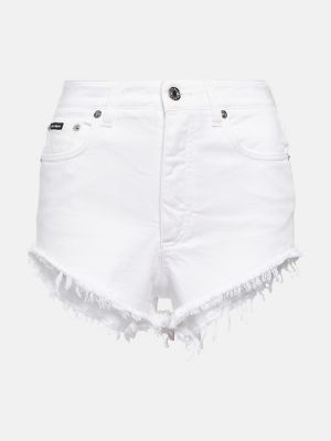 Pantalones cortos de seda de algodón Dolce&gabbana blanco