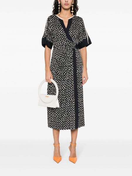 Robe à imprimé à motifs abstraits Dvf Diane Von Furstenberg