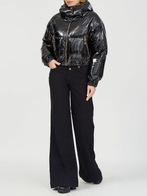 Черный пуховик Versace Jeans Couture