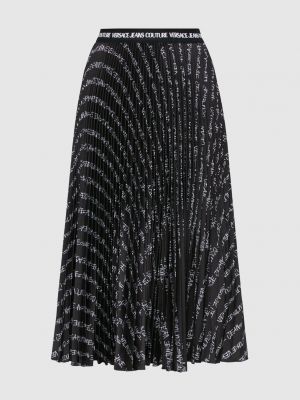 Плісирована спідниця міді з принтом Versace Jeans Couture чорна