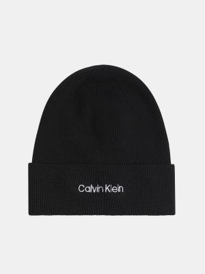 Gorro de punto de punto Calvin Klein negro