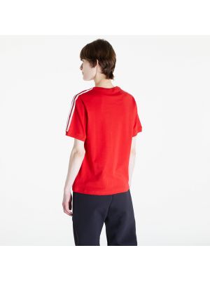 Pruhované tričko Adidas Originals červené