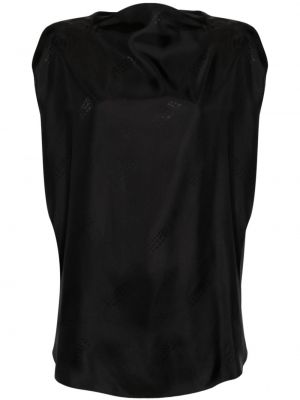 Αμάνικη μπλούζα Mm6 Maison Margiela μαύρο
