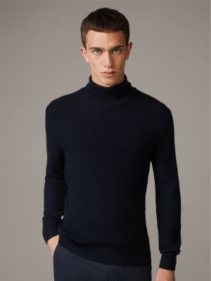 Džemperis ar augstu apkakli Strellson zils
