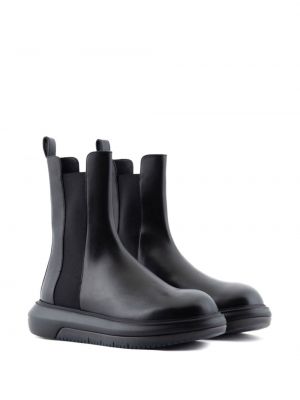 Chelsea boots en cuir Emporio Armani noir