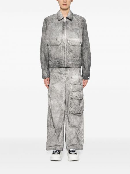 Pantalon cargo en coton avec poches Ten C gris