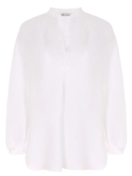 Льняная блузка Loro Piana белая