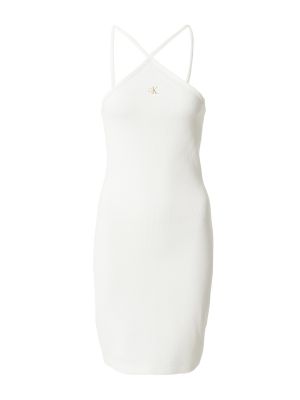 Džinsinė suknelė Calvin Klein Jeans balta