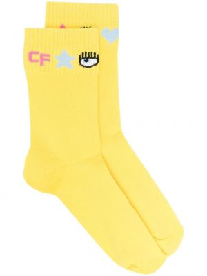 Чорапи Chiara Ferragni жълто