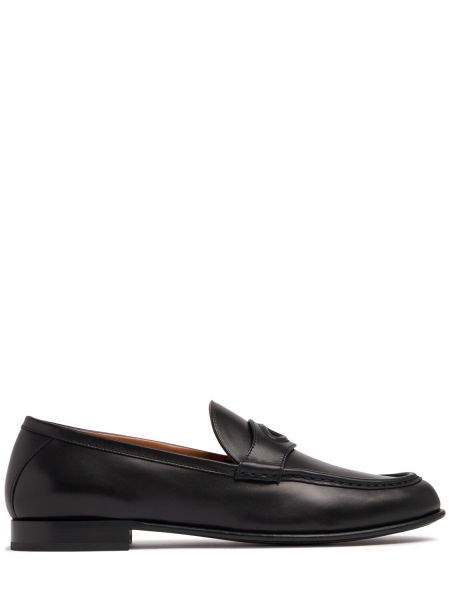 Skinn loafers Valentino Garavani svart