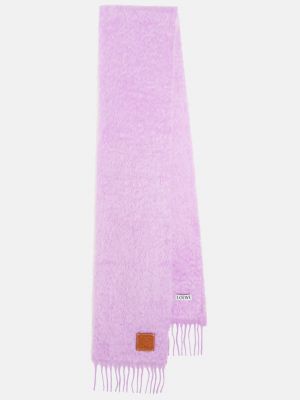 Шерстяной шарф Loewe фиолетовый
