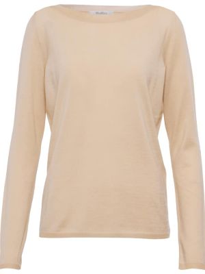 Jersey de lana de tela jersey Max Mara beige