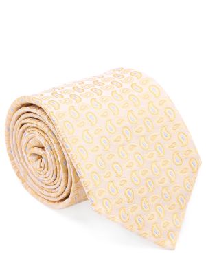 Шелковый галстук с принтом Isaia золотой