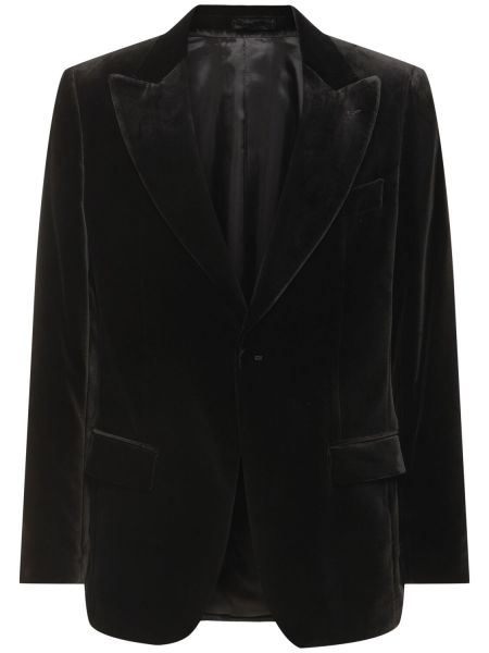 Fløjl blazer Lardini sort