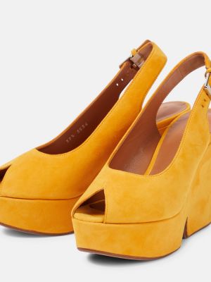 Sandales à plateforme Clergerie jaune