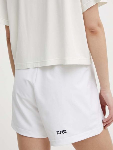 Pantaloni scurți cu croială lejeră cu talie înaltă Adidas alb