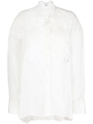 Риза с дантела Ermanno Scervino бяло