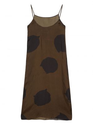 Midi šaty s potiskem s abstraktním vzorem Uma Wang