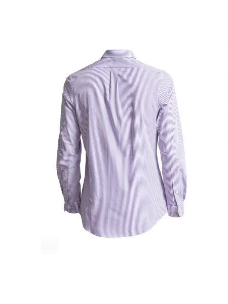 Camisa slim fit de algodón a rayas Ralph Lauren violeta