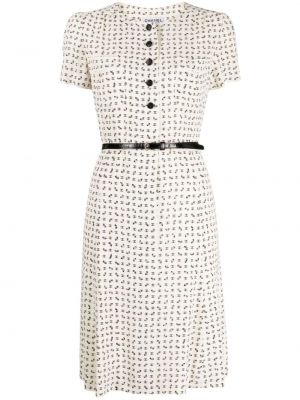 Hedvábné šaty s potiskem Chanel Pre-owned