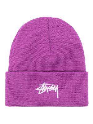 Siuvinėtas kepurė Stüssy violetinė