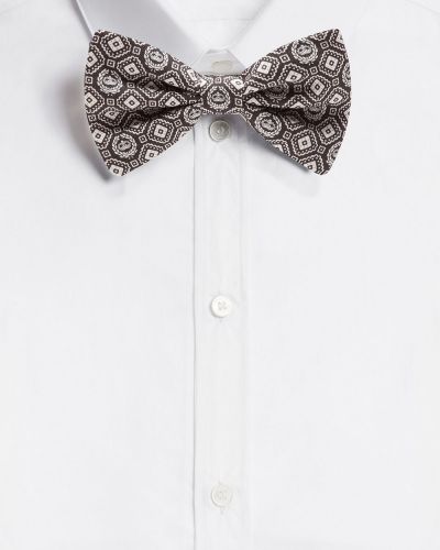 Cravate à imprimé à motif géométrique Dolce & Gabbana marron