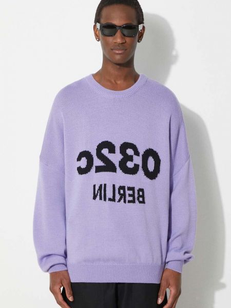 Vlněný svetr 032c fialový