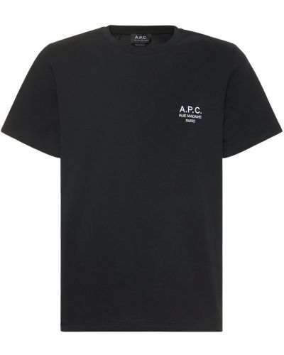 Camiseta de algodón A.p.c. negro
