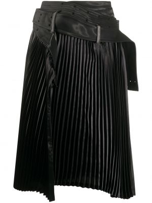 Falda asimétrica plisada Junya Watanabe negro