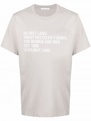 Camiseta de cuello redondo Helmut Lang beige