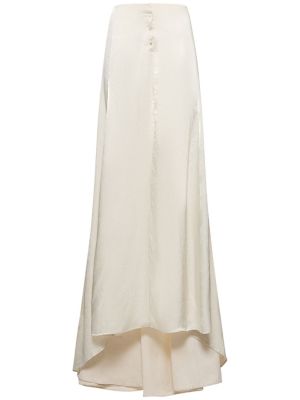 Satenska maksi suknja Ludovic De Saint Sernin bijela