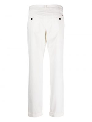 Bavlněné rovné kalhoty Peuterey bílé