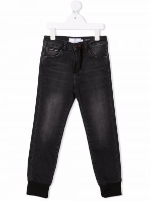 Stretch jeans for jenter Philipp Plein Junior grå