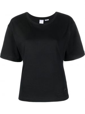 Spitzen schnür t-shirt aus baumwoll Pinko schwarz