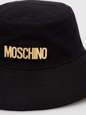 Bavlněný čepice Moschino černý