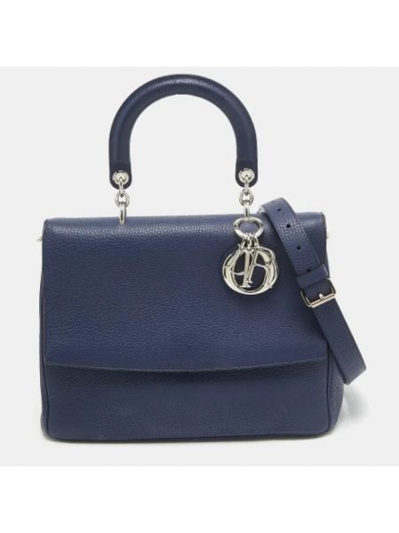 Bolso cruzado de cuero Dior Vintage azul