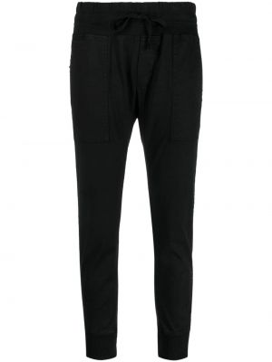 Spodnie sportowe bawełniane James Perse czarne